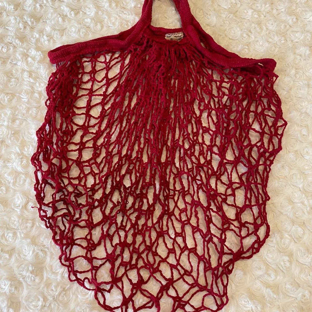 Lillian Vernon Net Bag Burgandy Red